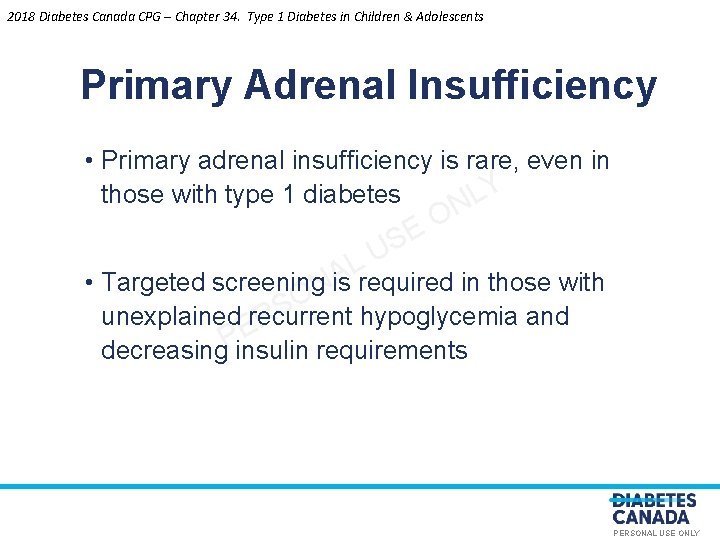 2018 Diabetes Canada CPG – Chapter 34. Type 1 Diabetes in Children & Adolescents