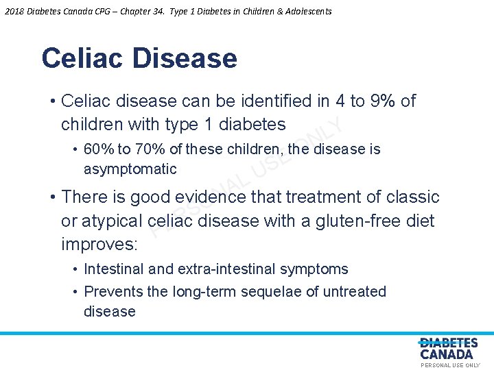 2018 Diabetes Canada CPG – Chapter 34. Type 1 Diabetes in Children & Adolescents