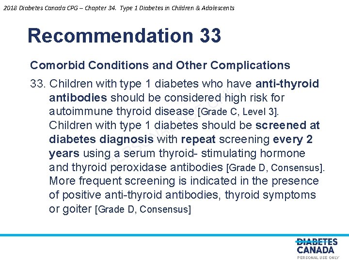 2018 Diabetes Canada CPG – Chapter 34. Type 1 Diabetes in Children & Adolescents