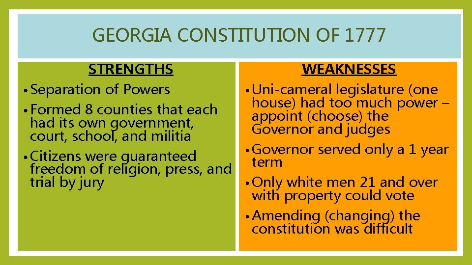 Standard H 4 A Analyze The Strengths And