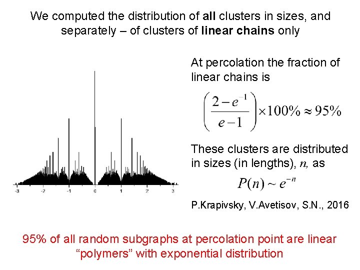 We computed the distribution of all clusters in sizes, and separately – of clusters