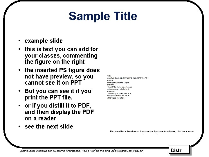 Sample Title • example slide • this is text you can add for your