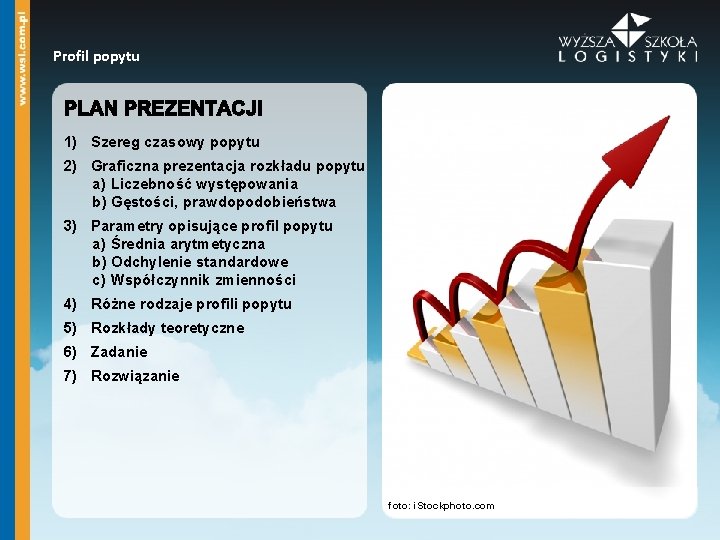 Profil popytu 1) Szereg czasowy popytu 2) Graficzna prezentacja rozkładu popytu a) Liczebność występowania