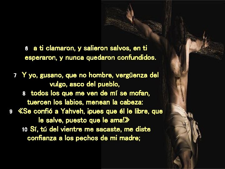 a ti clamaron, y salieron salvos, en ti esperaron, y nunca quedaron confundidos. 6 a ti clamaron, y salieron salvos, en ti esperaron, y nunca quedaron confundidos. 6