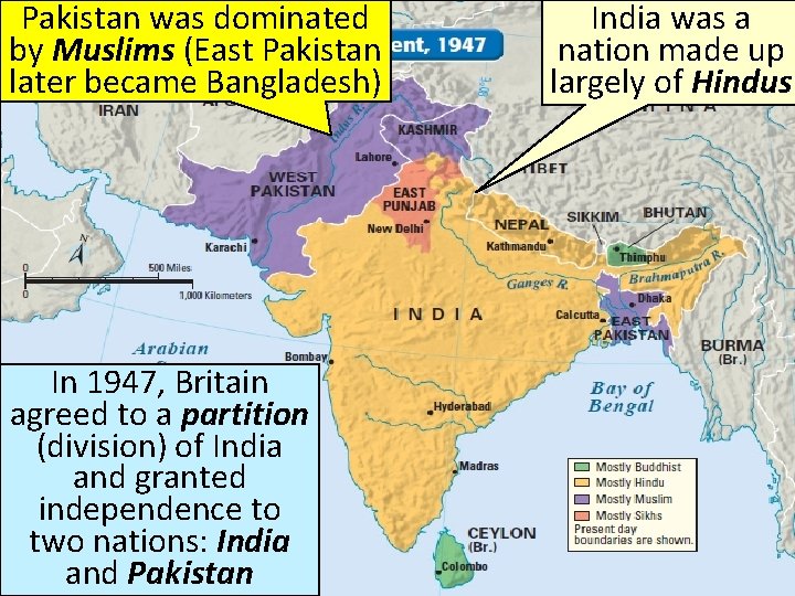 Pakistan was dominated Title by Muslims (East Pakistan later became Bangladesh) ■ Text In
