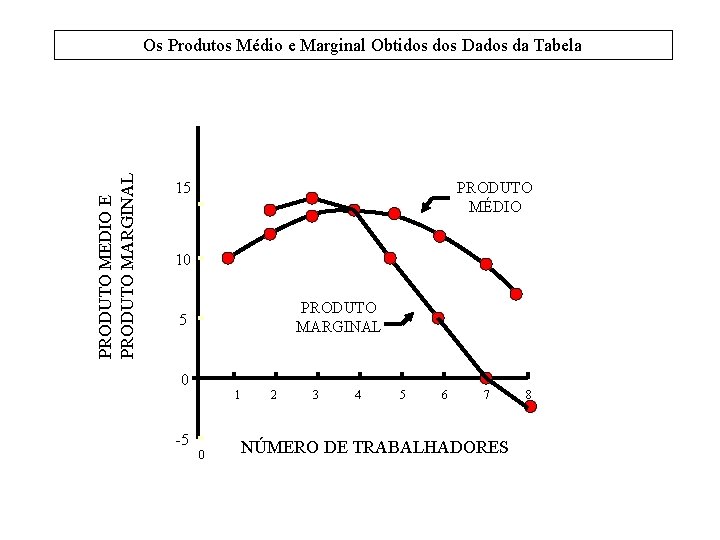 PRODUTO MEDIO E PRODUTO MARGINAL Os Produtos Médio e Marginal Obtidos Dados da Tabela