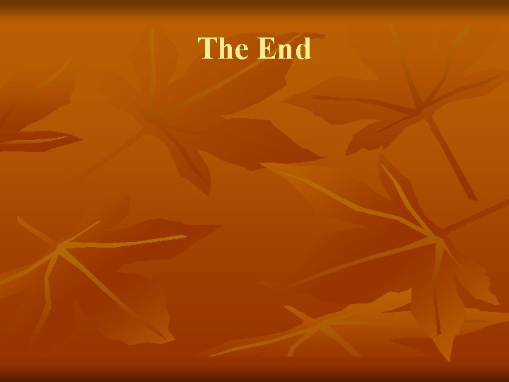 The End 