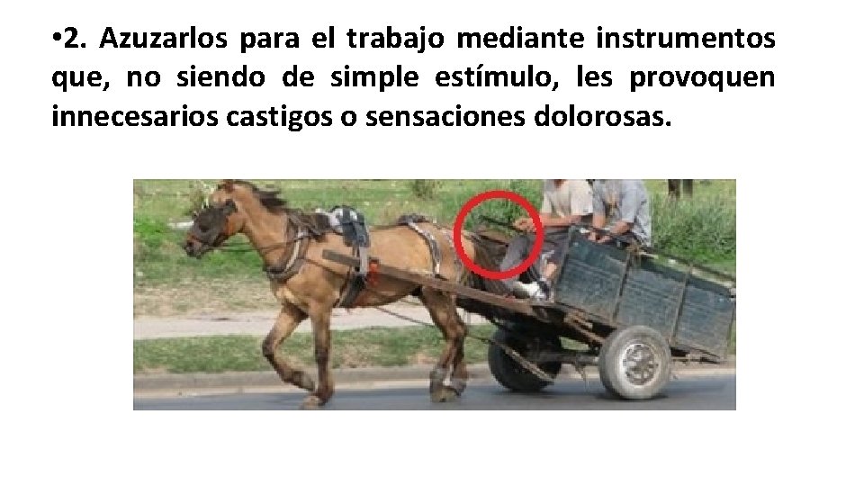 • 2. Azuzarlos para el trabajo mediante instrumentos que, no siendo de simple • 2. Azuzarlos para el trabajo mediante instrumentos que, no siendo de simple