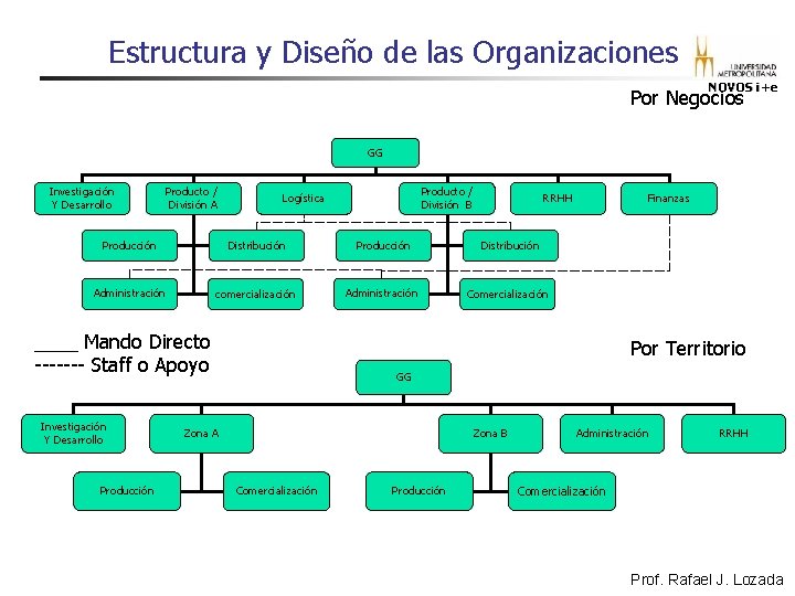 Estructura y Diseño de las Organizaciones NOVOS i+e Por Negocios GG Investigación Y Desarrollo Estructura y Diseño de las Organizaciones NOVOS i+e Por Negocios GG Investigación Y Desarrollo