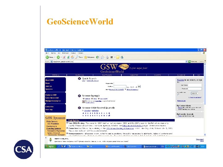 Geo. Science. World 