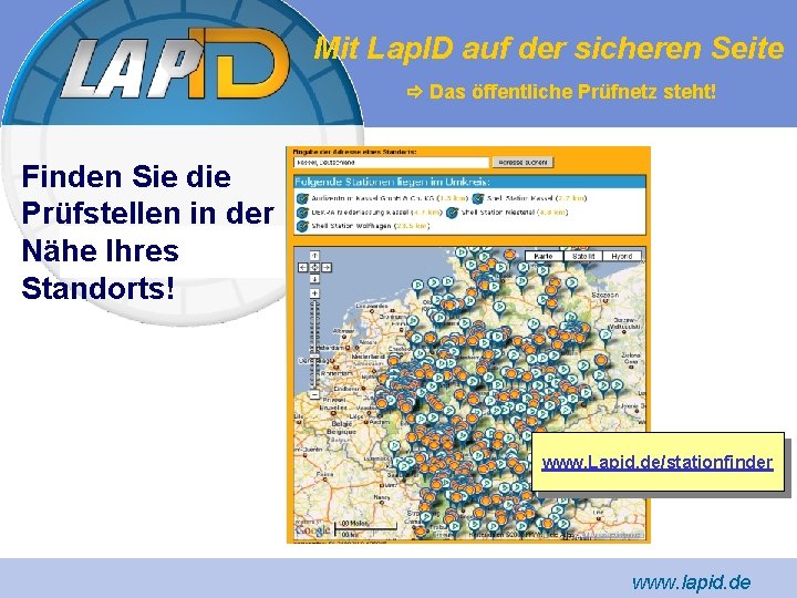 Mit Lap. ID auf der sicheren Seite Das öffentliche Prüfnetz steht! Finden Sie die