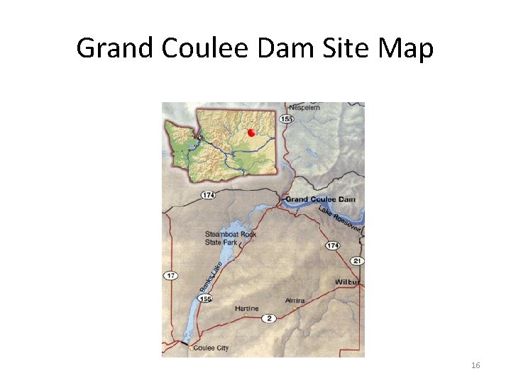 Grand Coulee Dam Site Map 16 