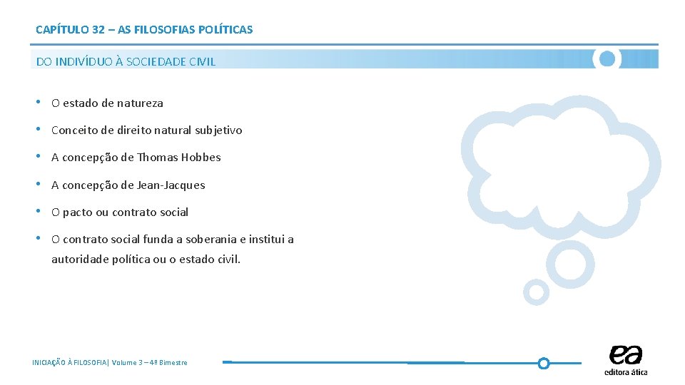 CAPÍTULO 32 – AS FILOSOFIAS POLÍTICAS DO INDIVÍDUO À SOCIEDADE CIVIL • O estado