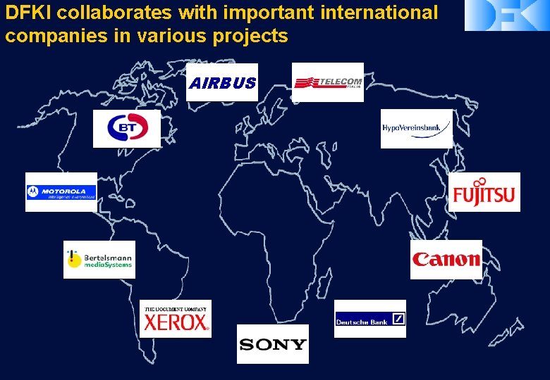 DFKI collaborates with important international companies in various projects AIRBUS 