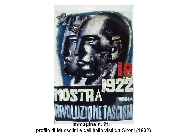 Immagine n. 21: Il profilo di Mussolini e dell'Italia visti da Sironi (1932). 