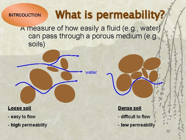 INTRODUCTION What is permeability? A measure of how easily a fluid (e. g. ,