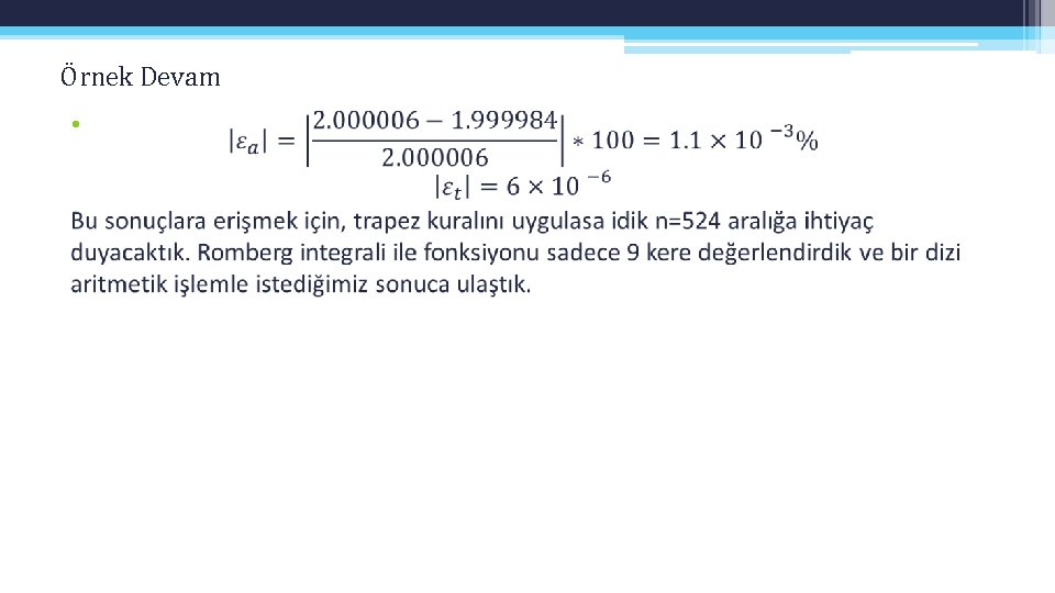 Örnek Devam • 