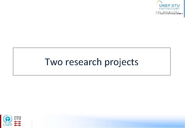 Two research projects 