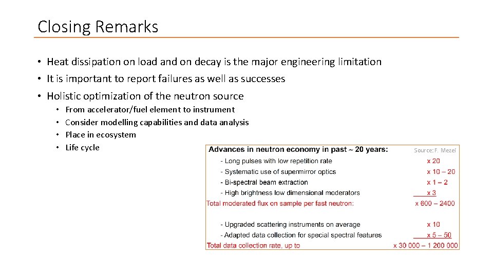 Closing Remarks • Heat dissipation on load and on decay is the major engineering