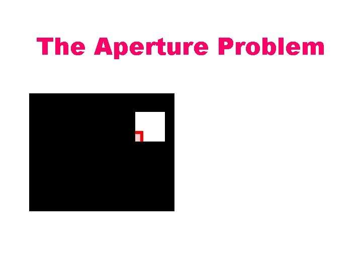 The Aperture Problem Copyright, 1996 © Dale Carnegie & Associates, Inc. 