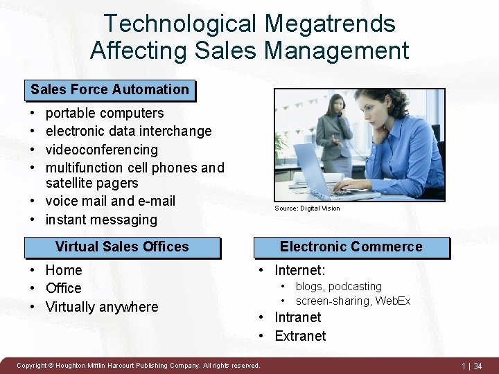 Technological Megatrends Affecting Sales Management Sales Force Automation • • portable computers electronic data Technological Megatrends Affecting Sales Management Sales Force Automation • • portable computers electronic data