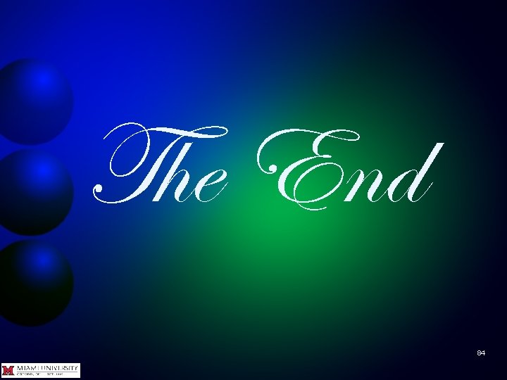 The End 84 
