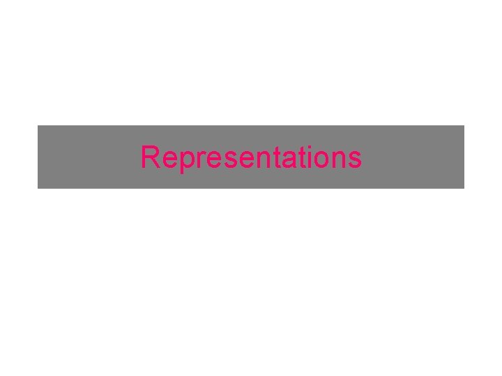 Representations 