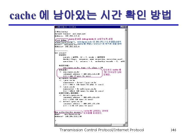 cache 에 남아있는 시간 확인 방법 Transmission Control Protocol/Internet Protocol 146 