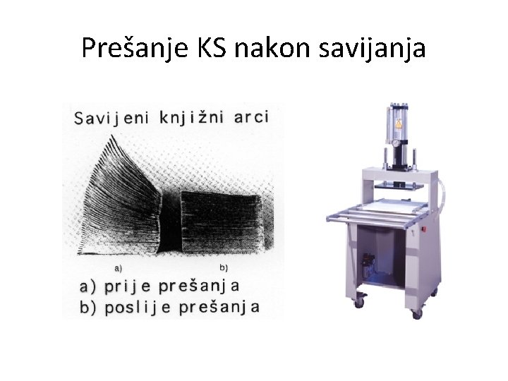 Prešanje KS nakon savijanja 