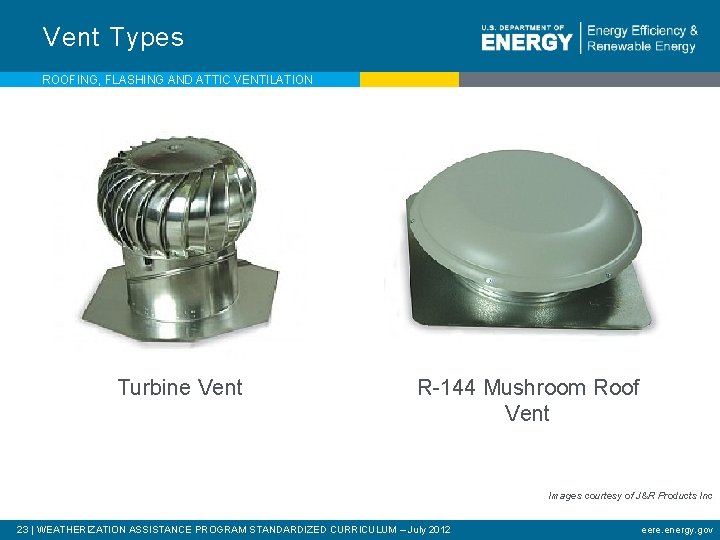 Vent Types ROOFING, FLASHING AND ATTIC VENTILATION Turbine Vent R-144 Mushroom Roof Vent Images