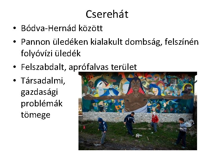 Cserehát • Bódva-Hernád között • Pannon üledéken kialakult dombság, felszínén folyóvízi üledék • Felszabdalt,