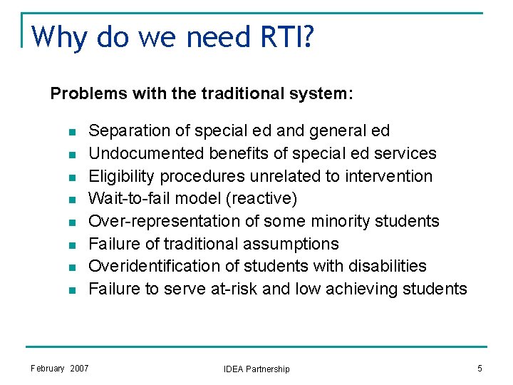 Why do we need RTI? Problems with the traditional system: n n n n Why do we need RTI? Problems with the traditional system: n n n n