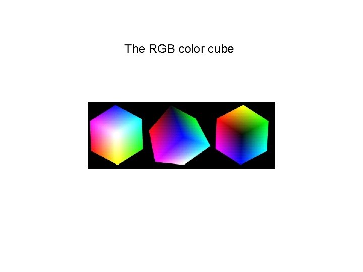 The RGB color cube 