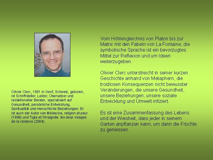 Vom Höhlengleichnis von Platon bis zur Matrix mit den Fabeln von La Fontaine, die Vom Höhlengleichnis von Platon bis zur Matrix mit den Fabeln von La Fontaine, die