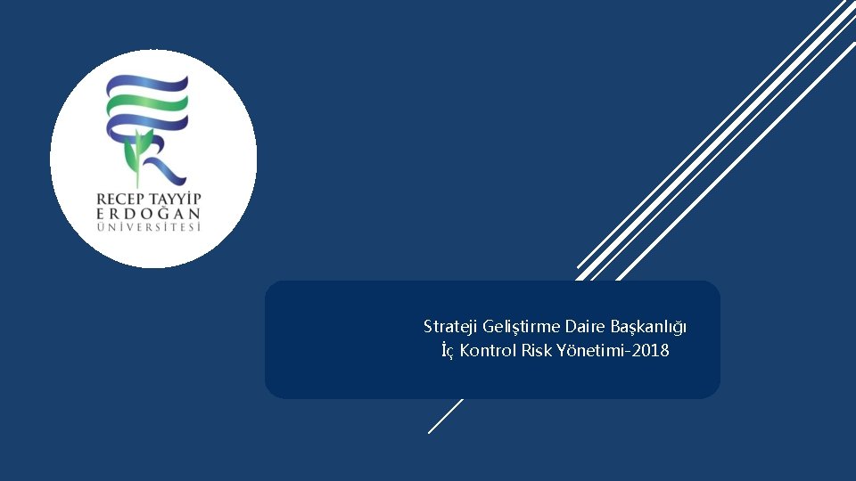  Strateji Geliştirme Daire Başkanlığı İç Kontrol Risk Yönetimi-2018 