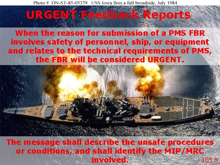 URGENT Feedback Reports. When the reason for submission of a PMS FBR involves safety