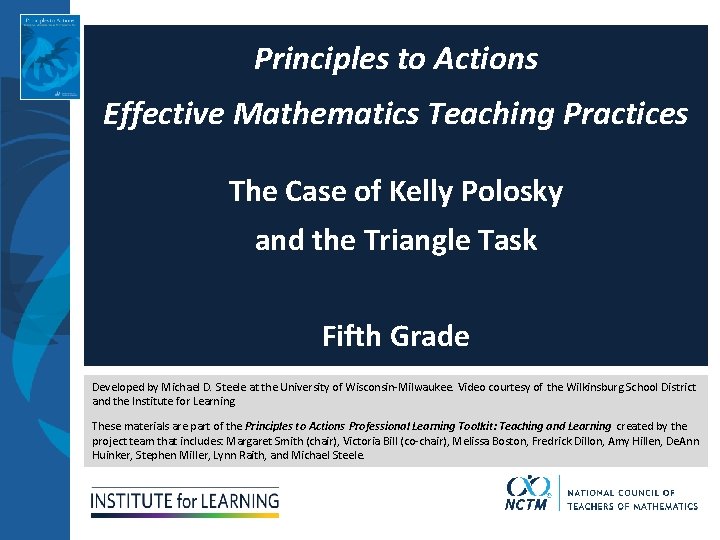 Principles to Actions Effective Mathematics Teaching Practices The Case of Kelly Polosky and the