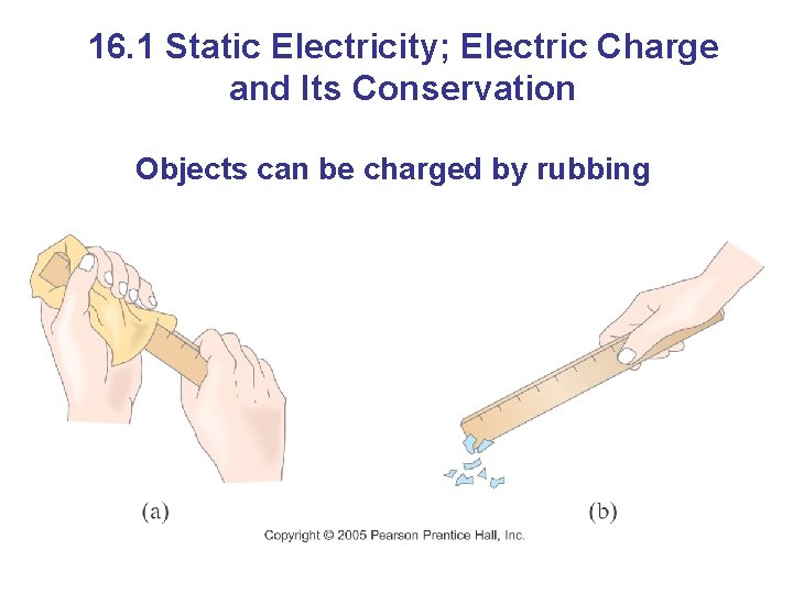 16. 1 Static Electricity; Electric Charge and Its Conservation Objects can be charged by