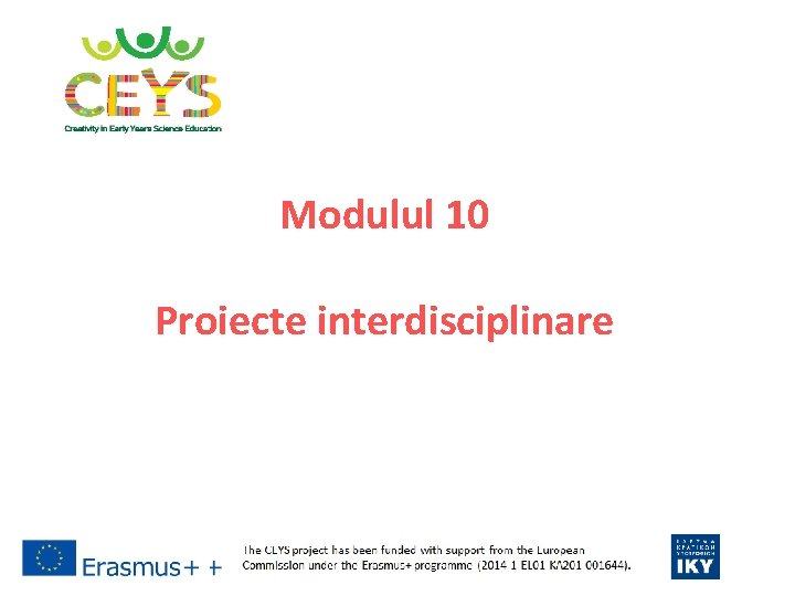 Modulul 10 Proiecte interdisciplinare 