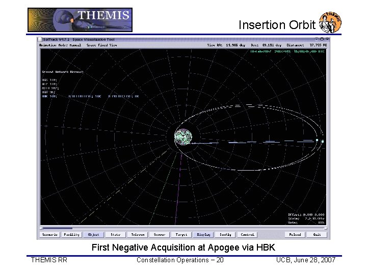 Insertion Orbit First Negative Acquisition at Apogee via HBK THEMIS RR Constellation Operations −