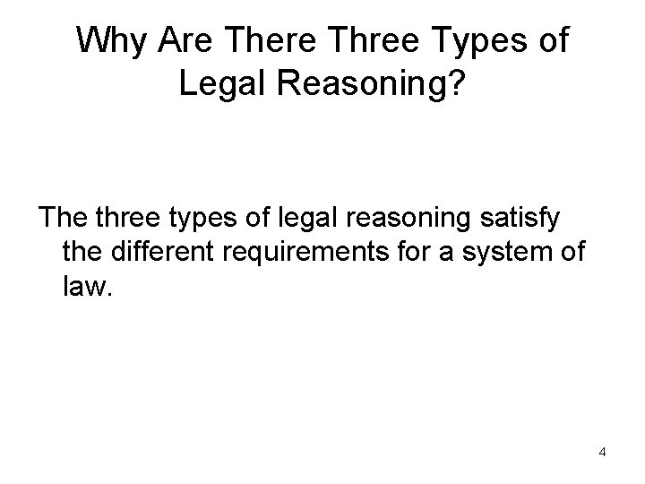 Why Are There Three Types of Legal Reasoning? The three types of legal reasoning