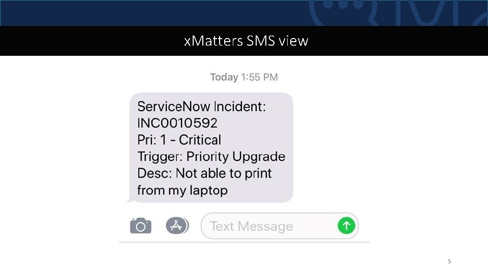 x. Matters SMS view 5 