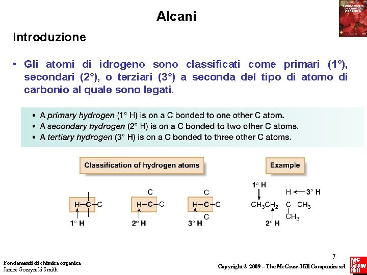 Alcani Introduzione • Gli atomi di idrogeno sono classificati come primari (1°), secondari (2°),