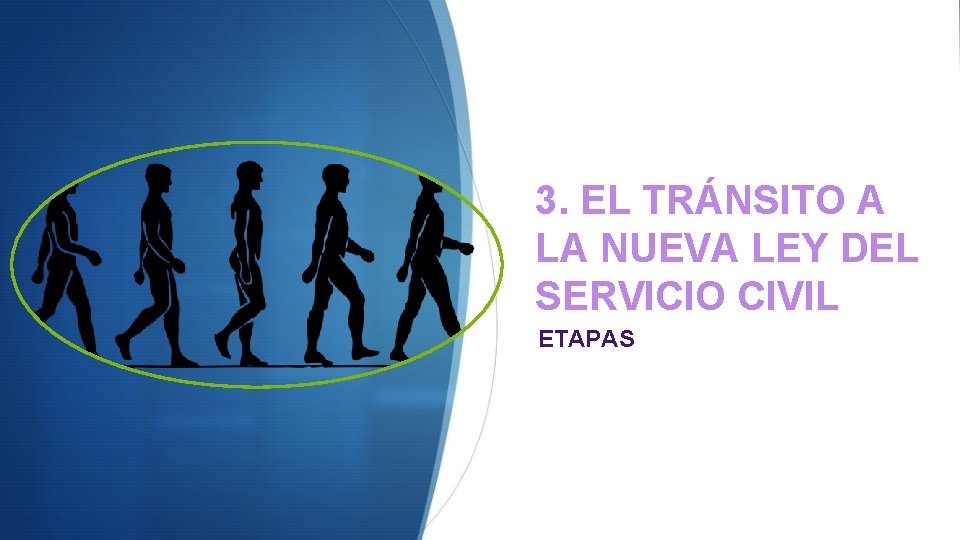 3. EL TRÁNSITO A LA NUEVA LEY DEL SERVICIO CIVIL ETAPAS 3. EL TRÁNSITO A LA NUEVA LEY DEL SERVICIO CIVIL ETAPAS