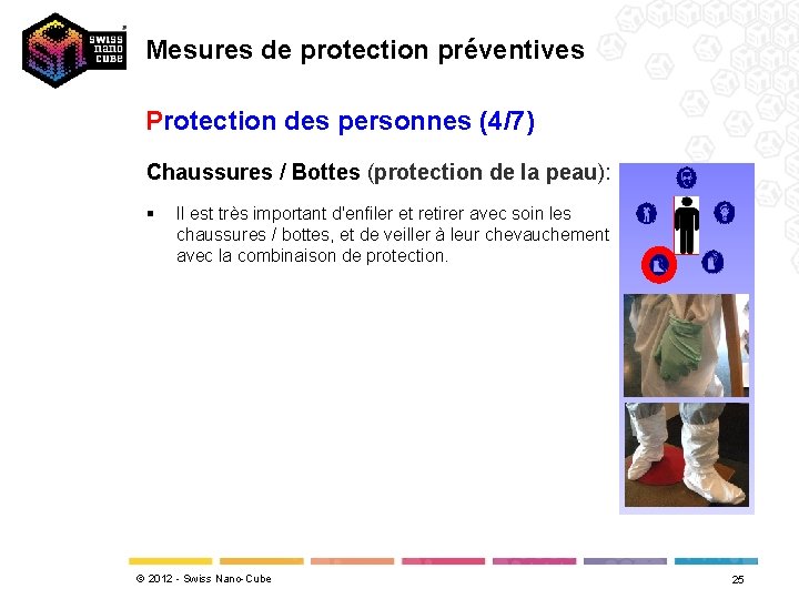 Mesures de protection préventives Protection des personnes (4/7) Chaussures / Bottes (protection de la