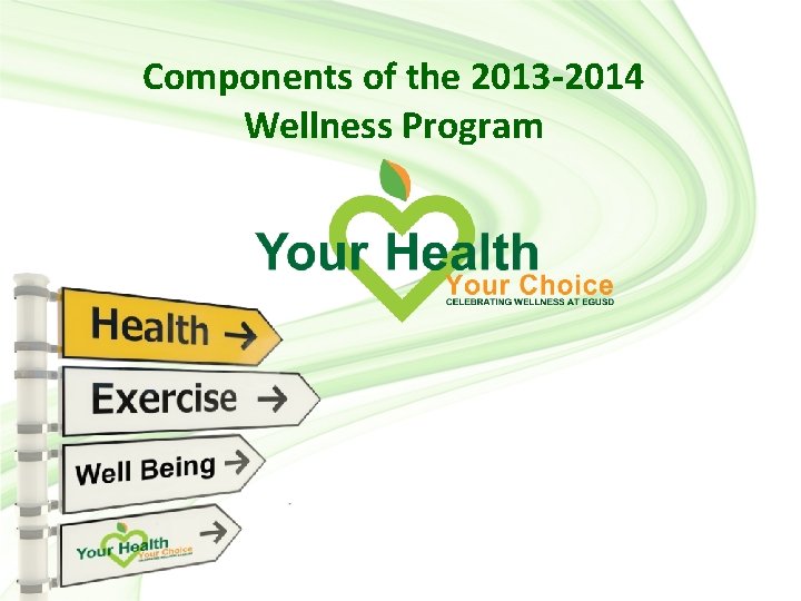 Components of the 2013 -2014 Wellness Program 