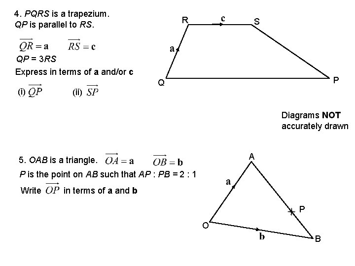 4. PQRS is a trapezium. QP is parallel to RS. R S QP =