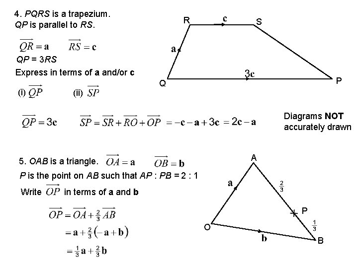 4. PQRS is a trapezium. QP is parallel to RS. R S QP =