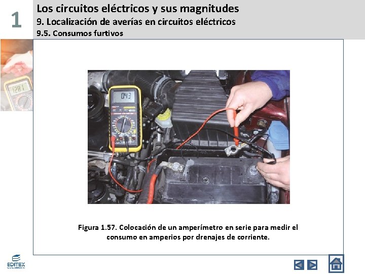 1 Los circuitos eléctricos y sus magnitudes 9. Localización de averías en circuitos eléctricos