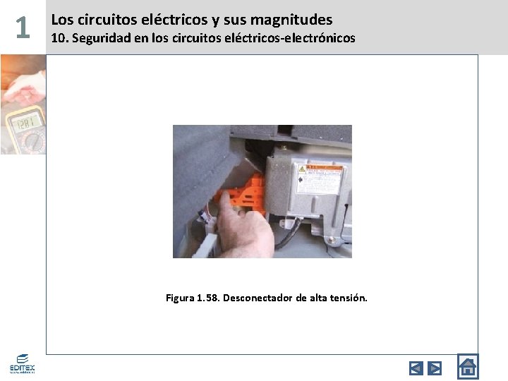 1 Los circuitos eléctricos y sus magnitudes 10. Seguridad en los circuitos eléctricos-electrónicos Figura